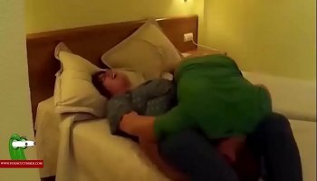 the fat woman playing and fucking on the bed
